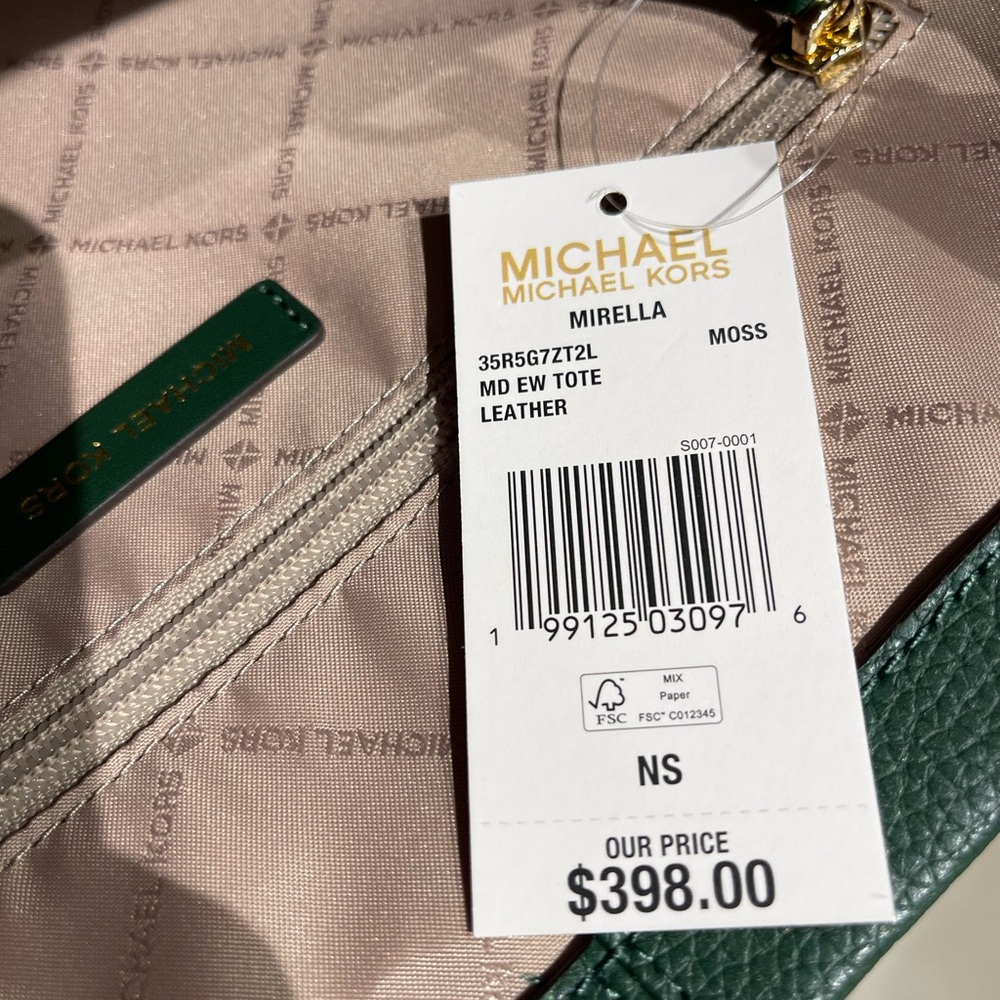 MICHAEL KORS Mirella Medium EW Pebbled Leather Tote Bag
Moss
NWT - Picture 9 of 16